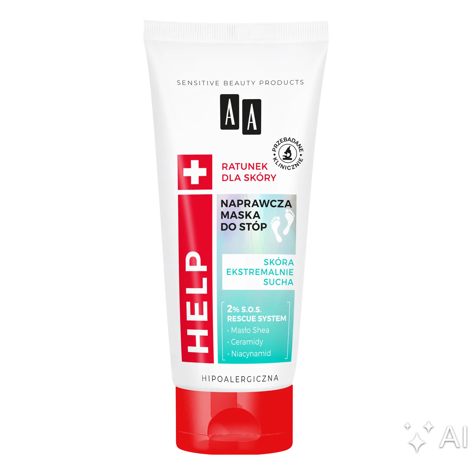AA Help Masque réparateur pour les pieds 75 ml