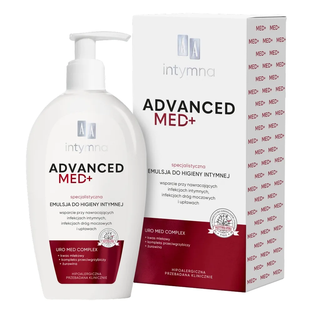 AA Intymna Med Advanced pH 3,5 Émulsion spécialisée pour l’hygiène intime, flacon-pompe 300 ml