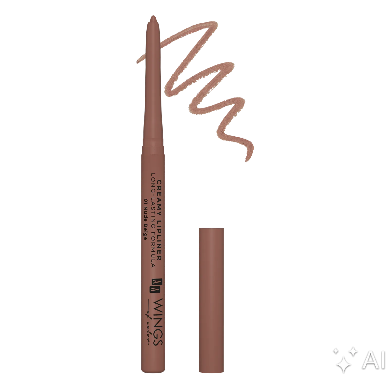 AA Wings Of Color Crayon contour des lèvres crémeux longue tenue 01 Nude Beige 0,3 g