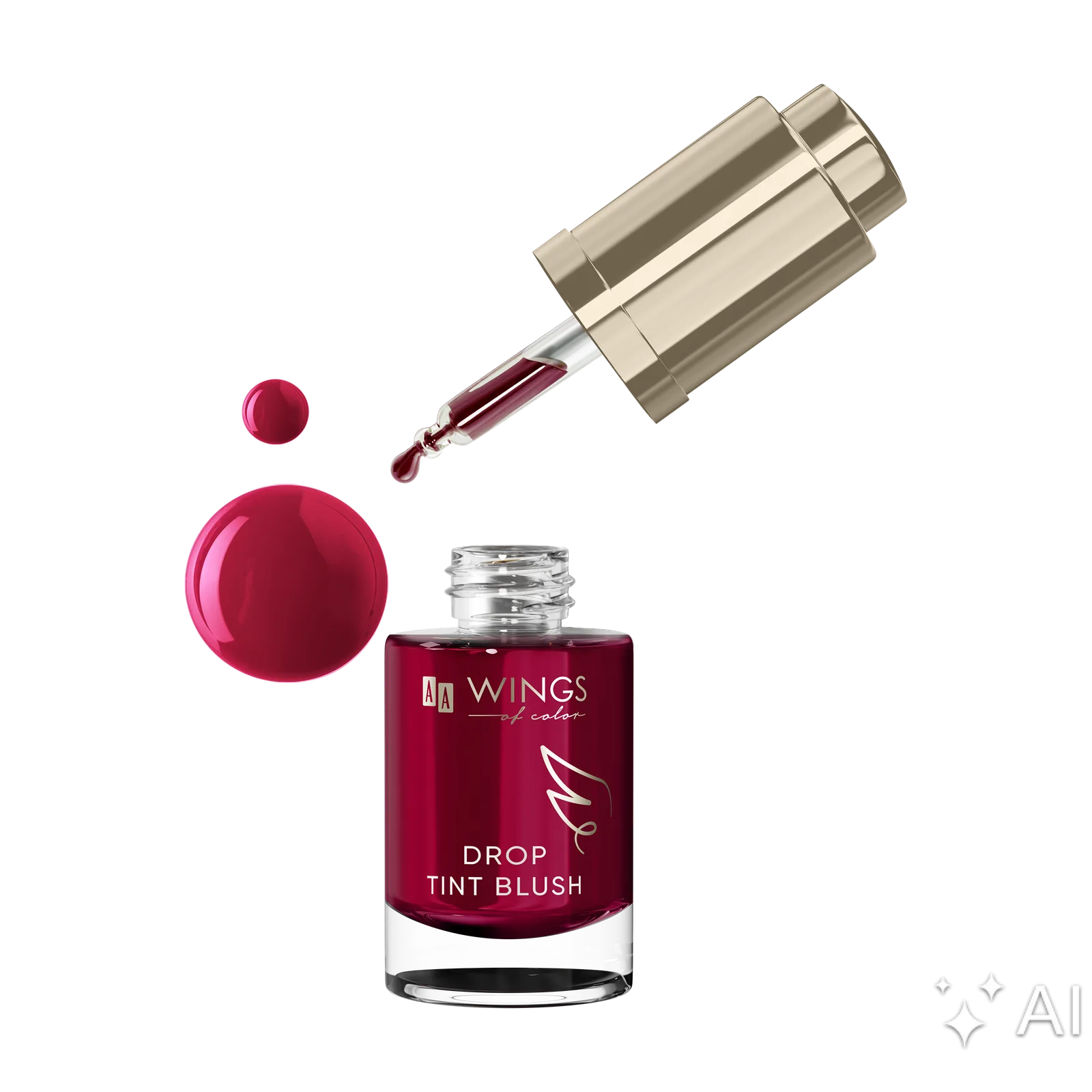 AA Wings Of Color Trust Your Wings Drop Tint Blush Blush-tint en gouttes pour les joues 03 Crimson Rose 4,5 ml