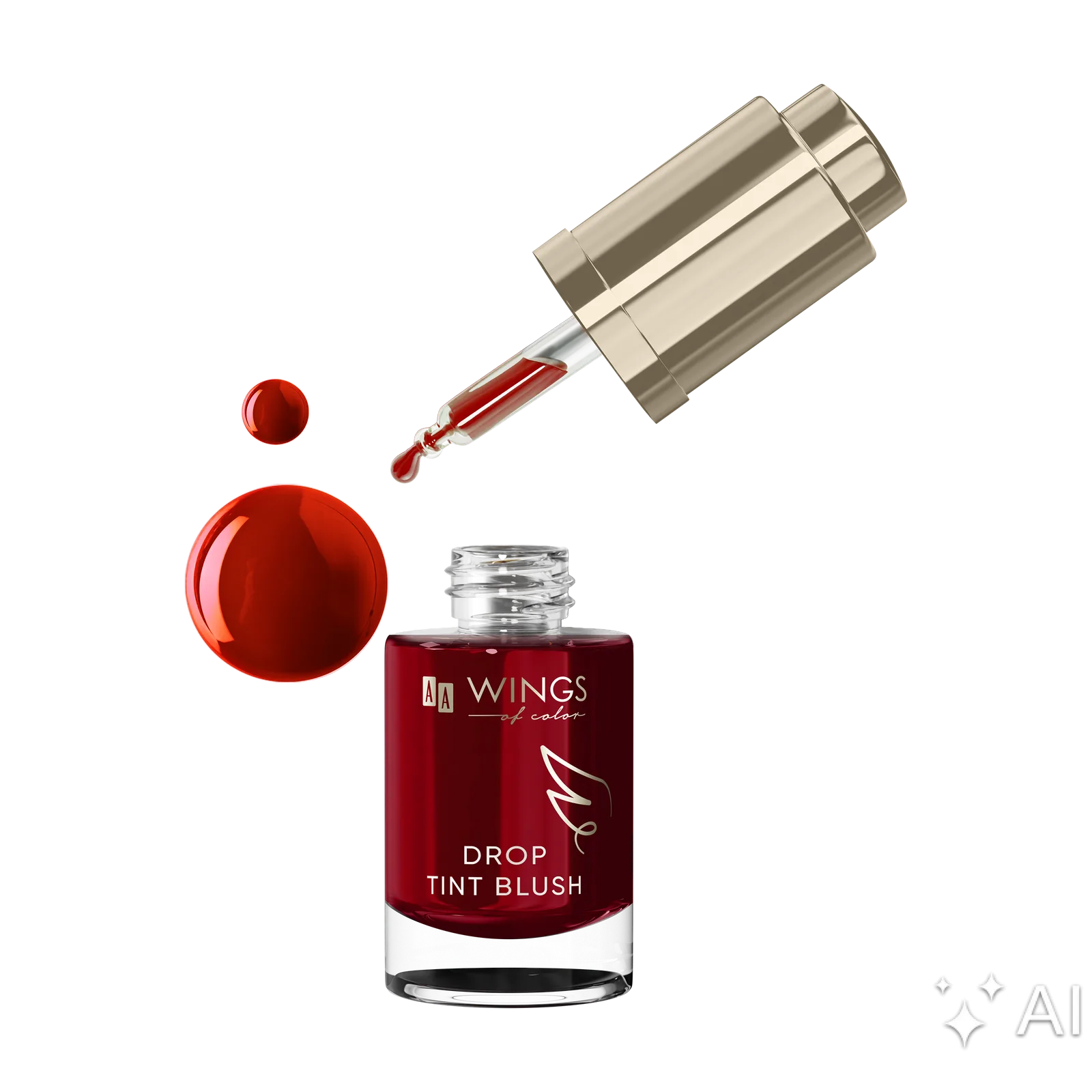 AA Wings Of Color Trust Your Wings Drop Tint Blush Blush liquide en gouttes 01 Love Burn 4,5 ml