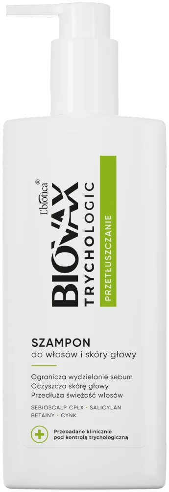 Shampooing pour cheveux gras et cuir chevelu BIOVAX Trychologic 200 ml