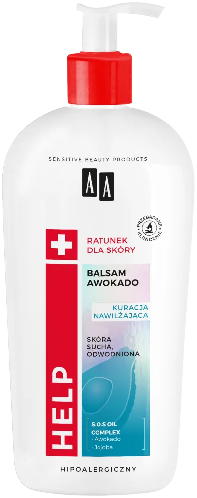 AA HELP NATURAL Lait corporel nourrissant pour peaux sèches à l’avocat 400 ml