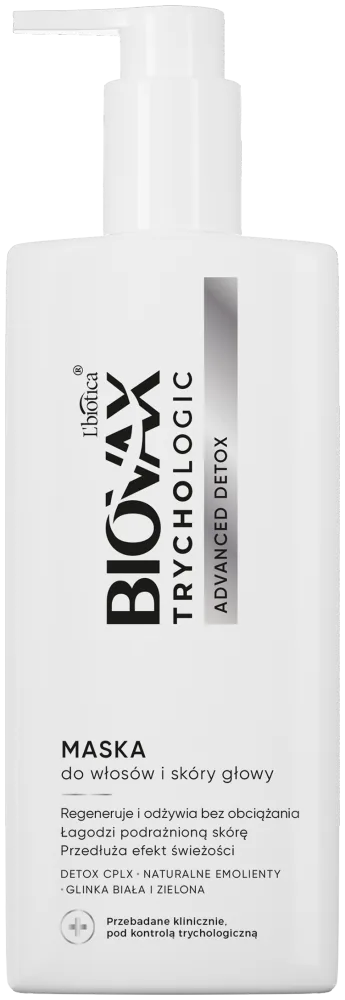 Biovax Trychologic Advanced Detox Masque pour cheveux et cuir chevelu 200 ml