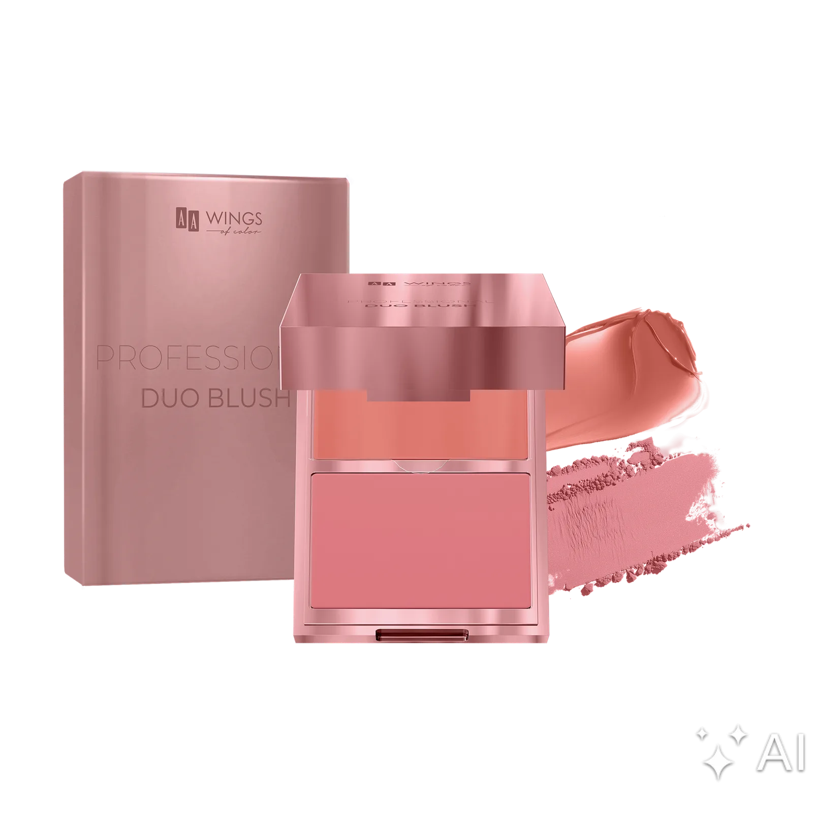 AA Wings Of Color Professional Duo Blush Blush 2-en-1 02 Peach Haze 3 g + 4 g