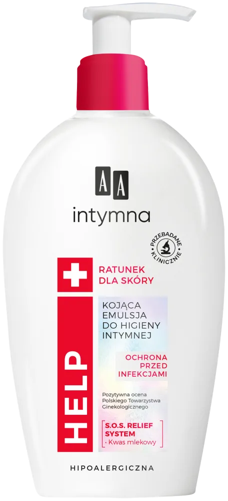 AA Intymna Ochrona&Pielęgnacja Help Émulsion pour l’hygiène intime, flacon-pompe 300 ml