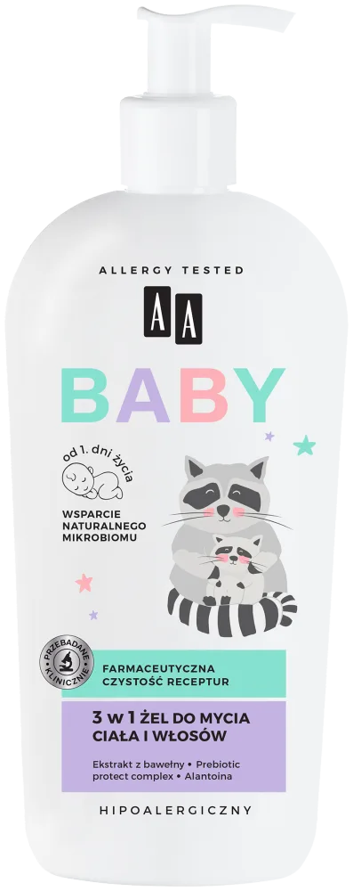 AA BABY Gel lavant corps et cheveux 3 en 1 400 ml