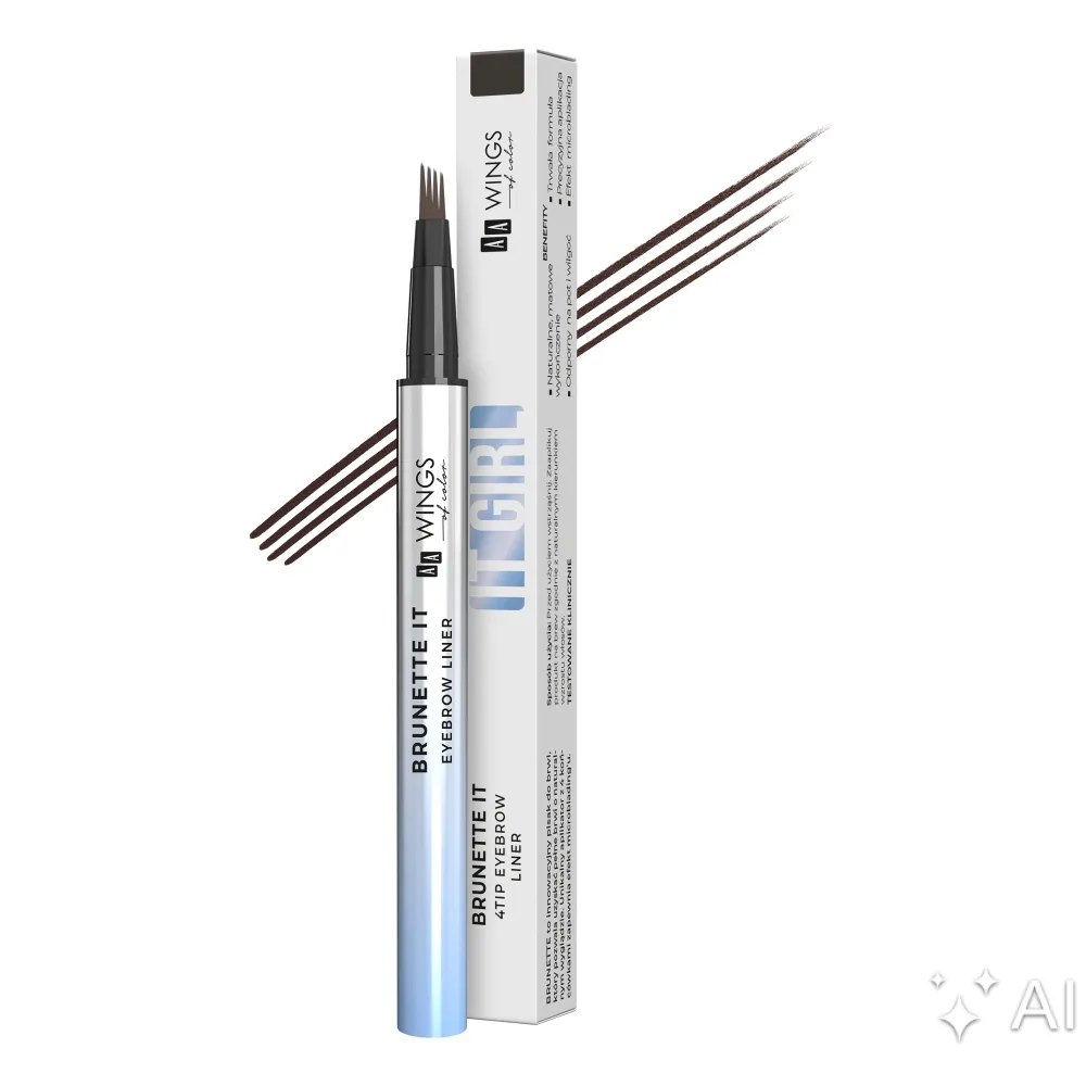 AA Wings of Color It Girl Eyebrow Liner Feutre à sourcils 02 Brunette 0,55 ml