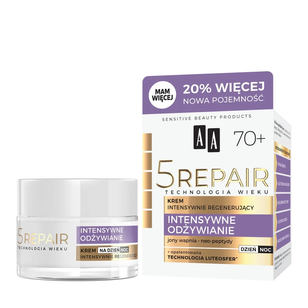 AA Technologia Wieku 5Repair 70+ Intensywne Odżywianie Crème régénérante de jour et de nuit 60 ml