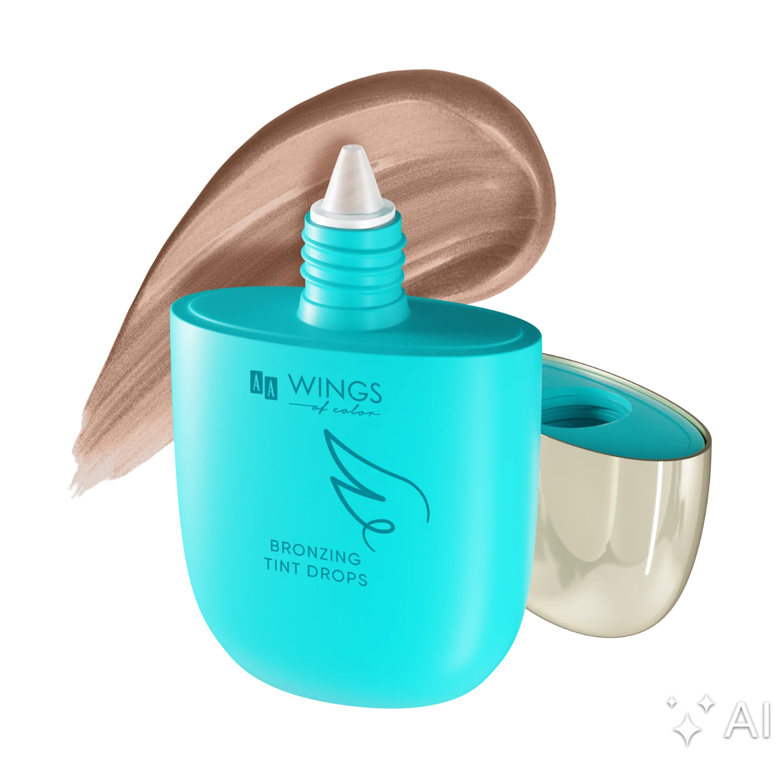 AA Wings Of Color Trust Your Wings Bronzing Tint Drops Tint bronzant multifonction pour le visage 02 Cloudless 28 ml