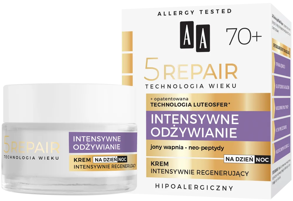 AA Technologia Wieku 5Repair 70+ Nutrition intensive Crème de jour et de nuit intensément régénérante 50 ml