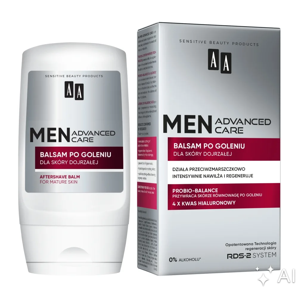 AA Men Advanced Care Baume après-rasage pour peaux matures 100 ml