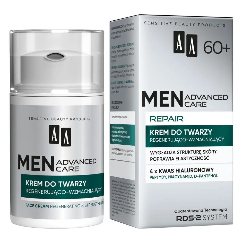 AA MEN ADVANCED CARE REPAIR 60+ crème visage régénératrice et renforcante 50 ml