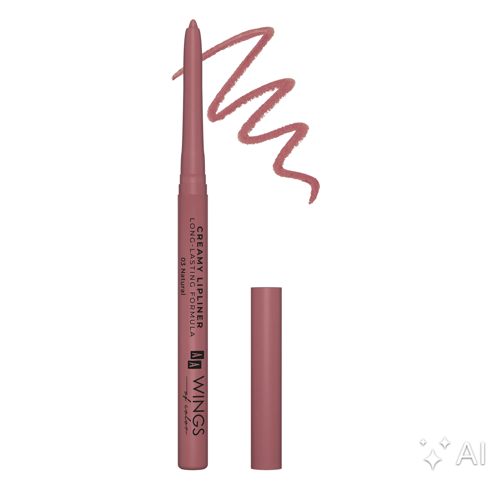 AA Wings Of Color Crayon contour des lèvres crémeux longue tenue 03 Natural 0,3 g