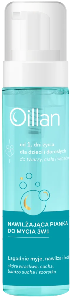 Mousse nettoyante hydratante OILLAN 3en1 200 ml
