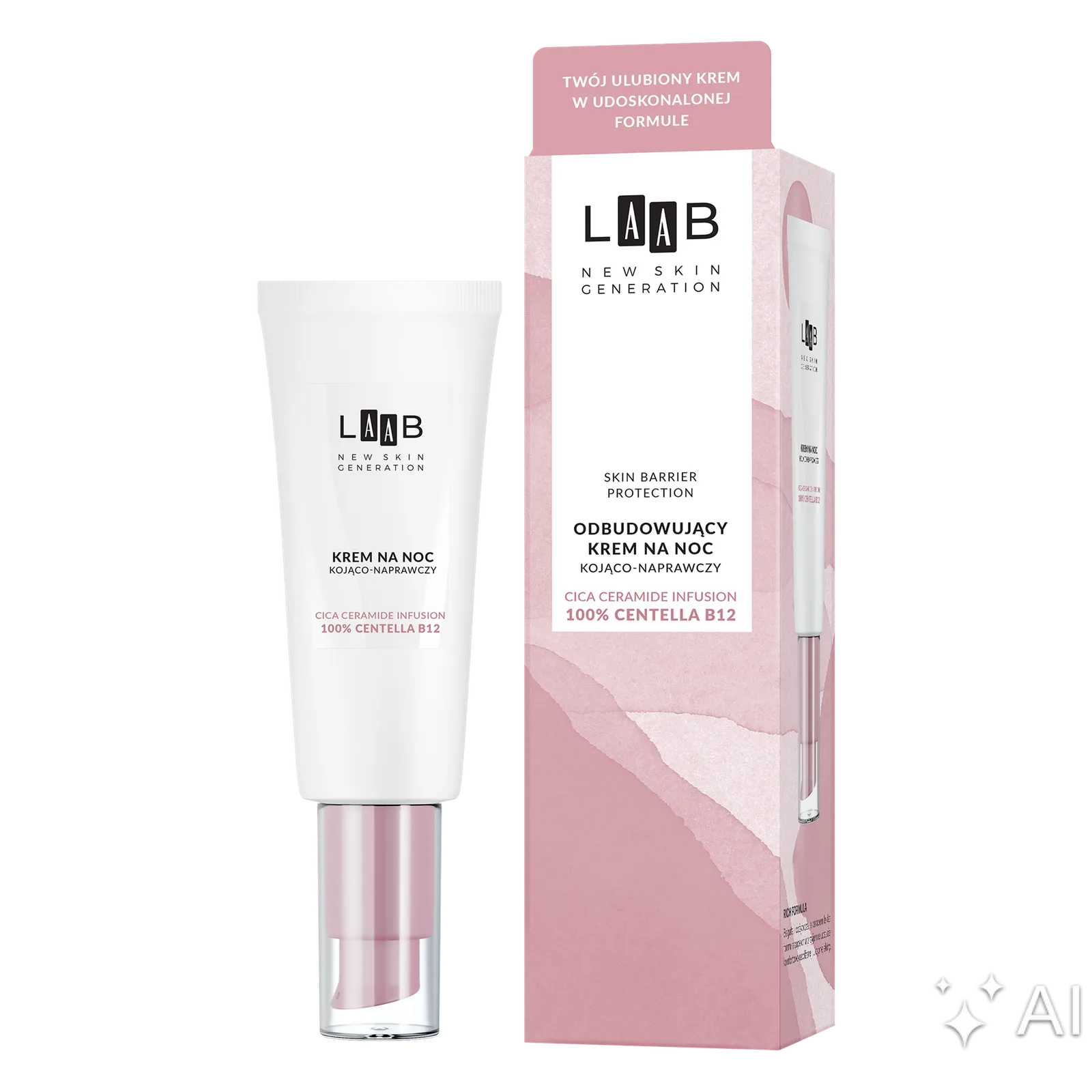 AA LAAB 100% Centella B12 Crème de nuit réparatrice et apaisante 40 ml