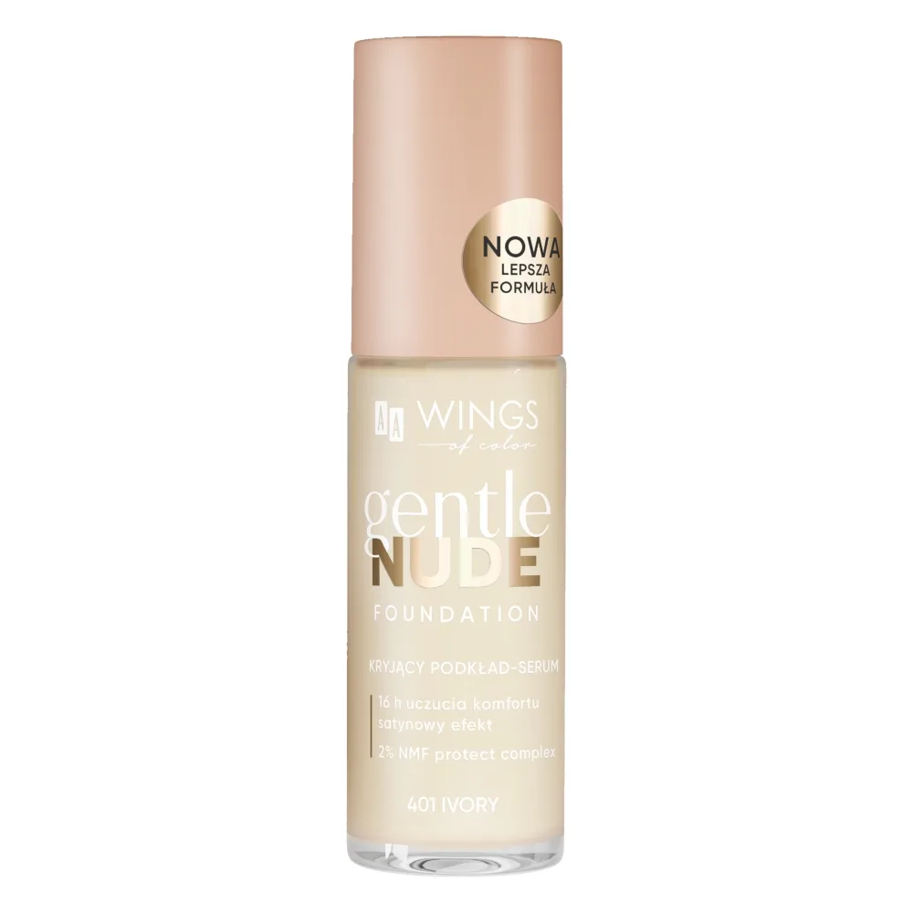 AA WINGS OF COLOR Gentle Nude Foundation Fond de teint-sérum couvrant 401 Ivory 30 ml
