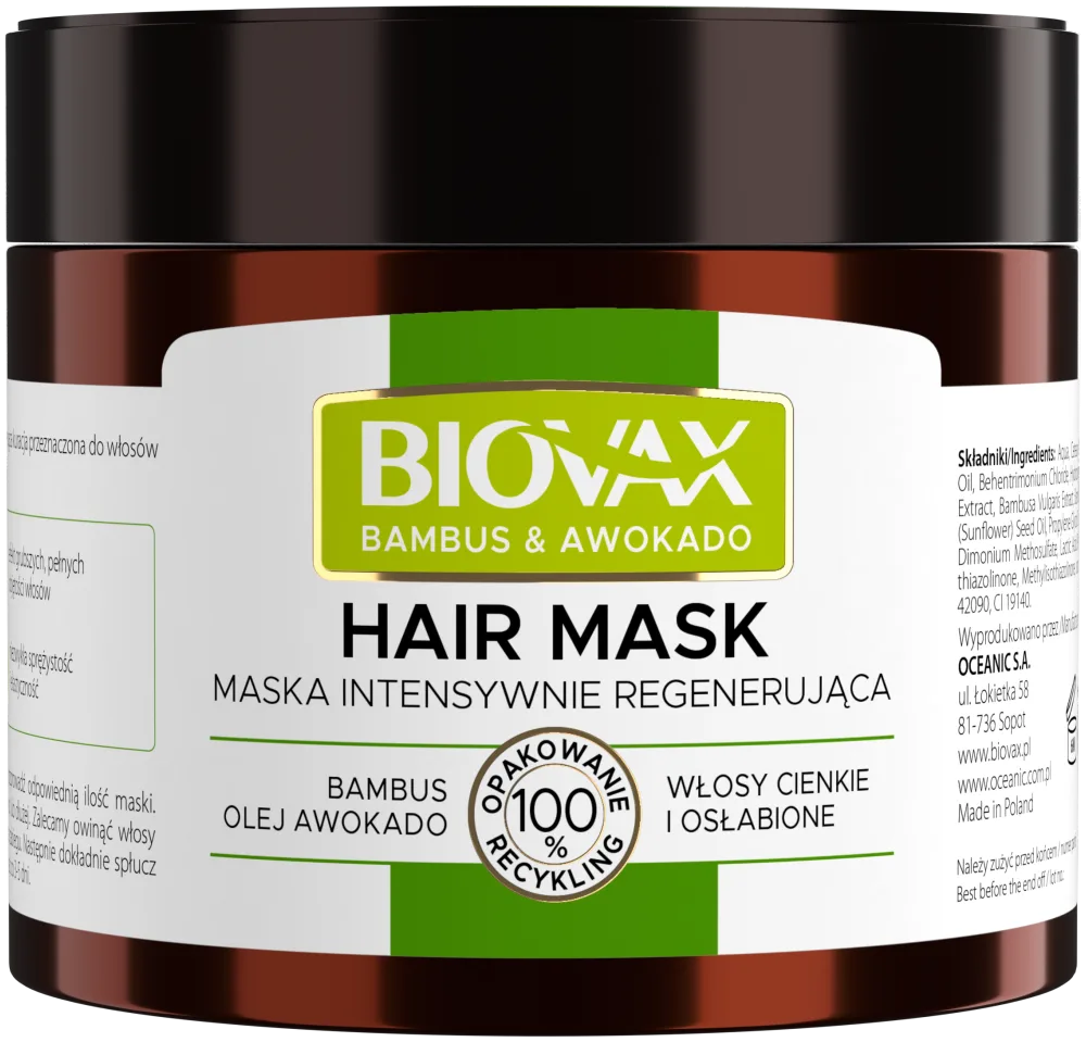 BIOVAX Masque Bambou & Huile d’avocat 250 ml