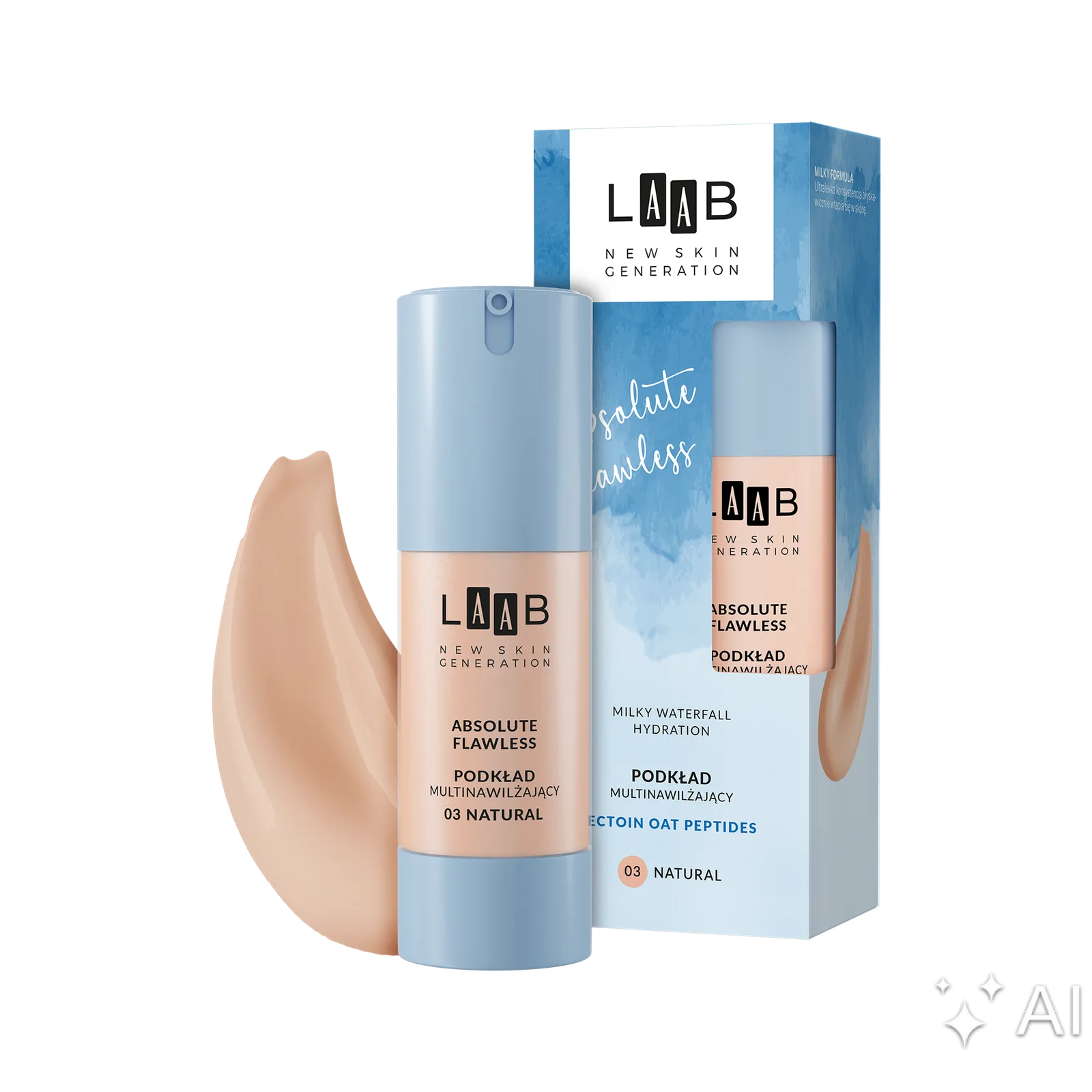 AA LAAB Milky Waterfall Hydration Absolute Flawless Fond de teint multi-hydratant 03 Natural 30 ml