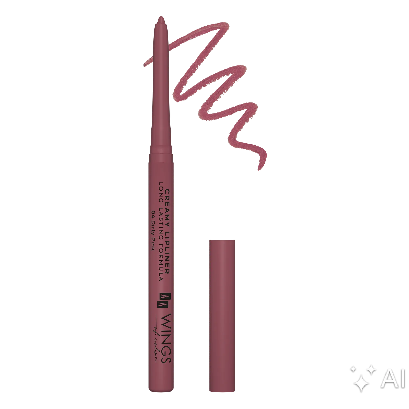 AA Wings Of Color Crayon contour des lèvres crémeux longue tenue 04 Dirty Pink 0,3 g