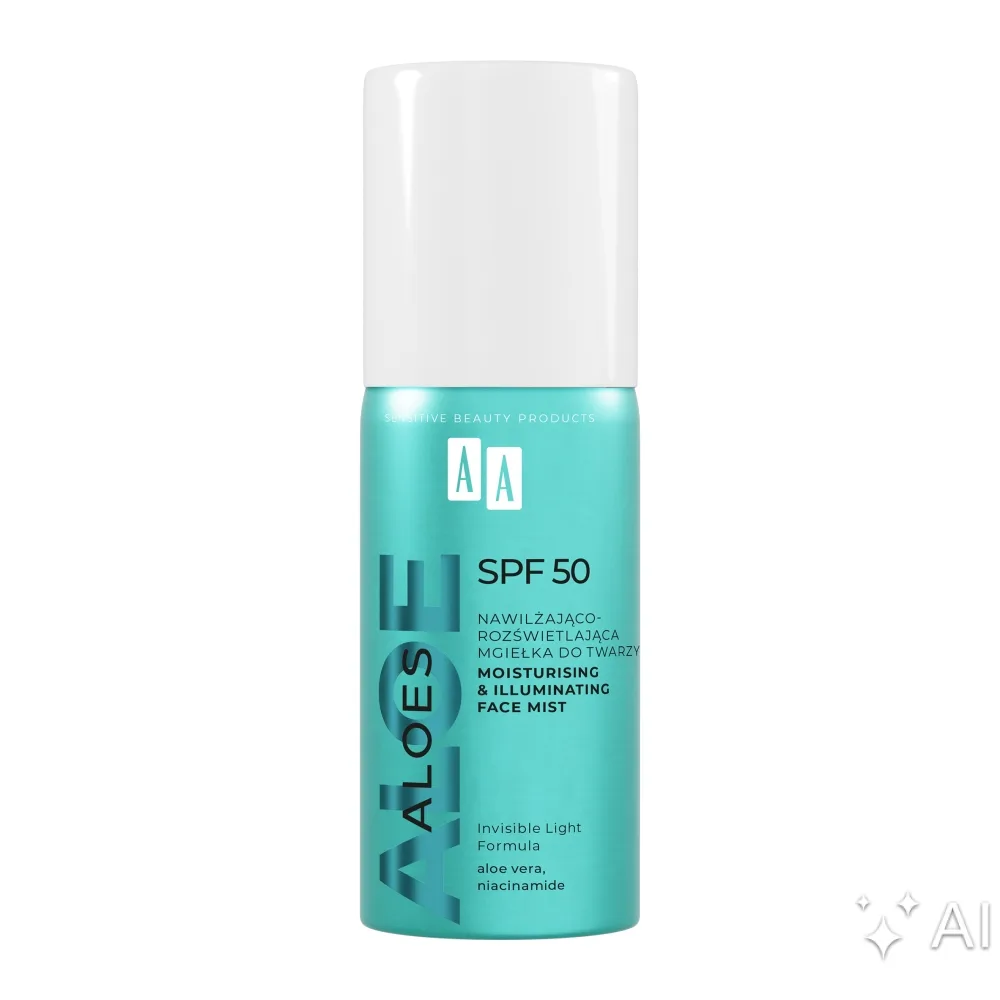 AA Aloes Brume visage hydratante et illuminatrice SPF50 100 ml