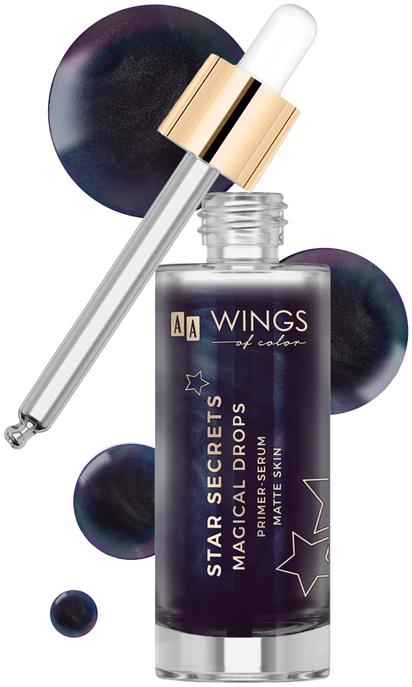 AA WINGS OF COLOR Star Secrets Magical Drops Matte Skin Base-sérum matifiante 30 ml