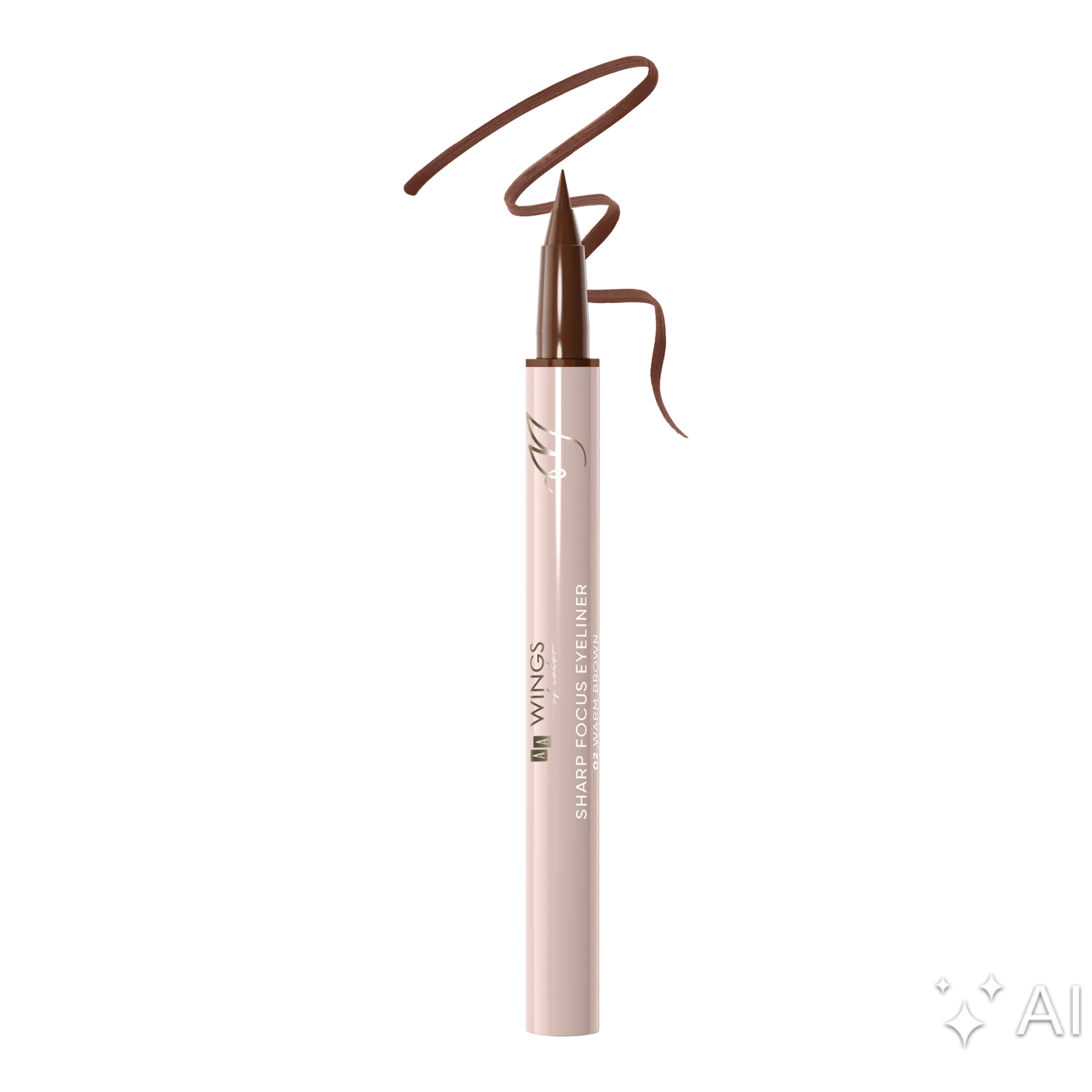 AA Wings Of Color Trust Your Wings Sharp Focus Eyeliner précis en feutre 02 Warm Brown 0,55 ml