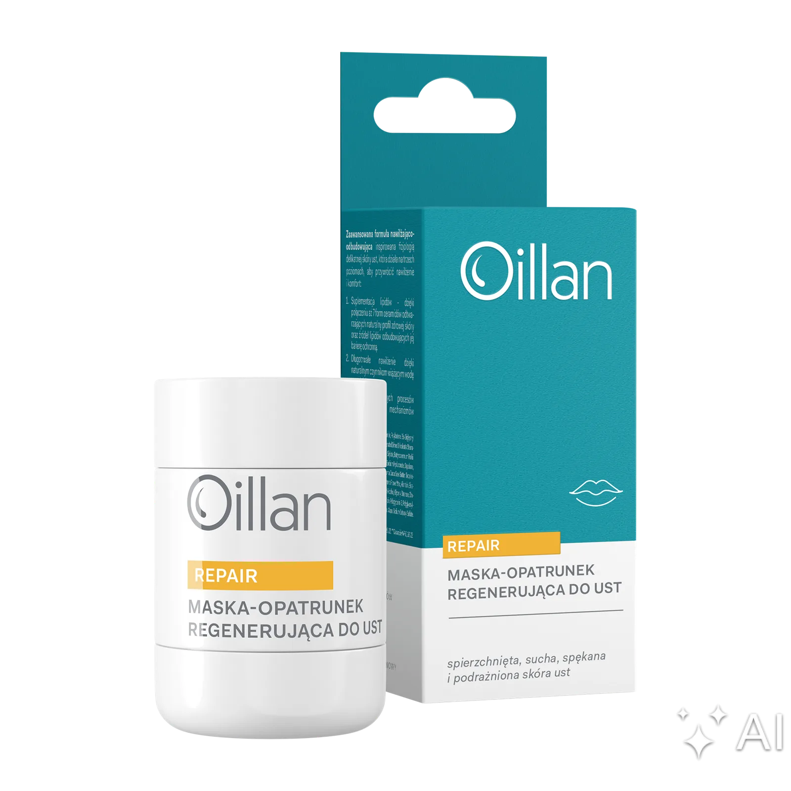 Oillan Repair Masque-pansement régénérant pour lèvres sèches et gercées 15 g