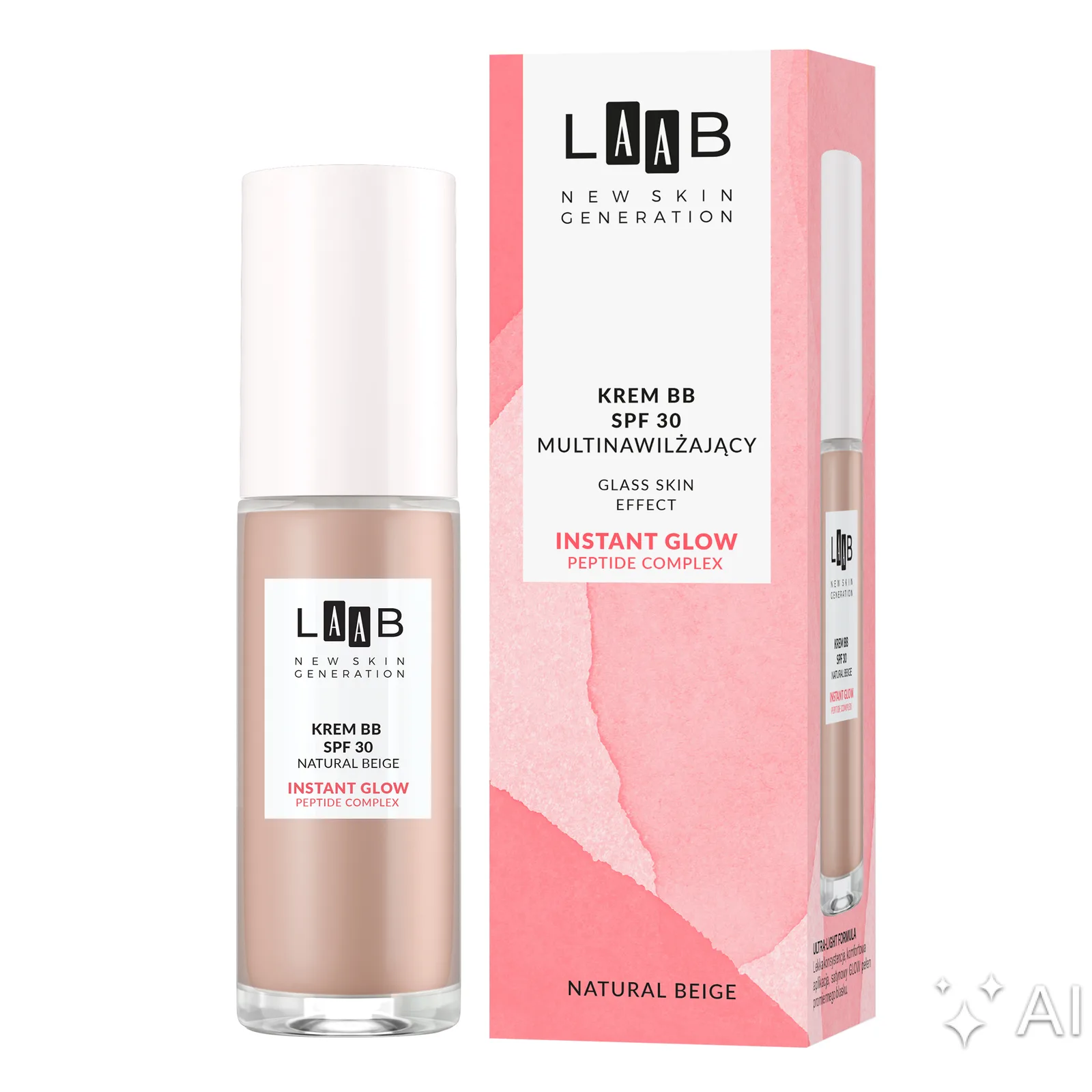 AA LAAB Glass Skin BB crème multi-hydratante SPF30 Natural Beige 30 ml
