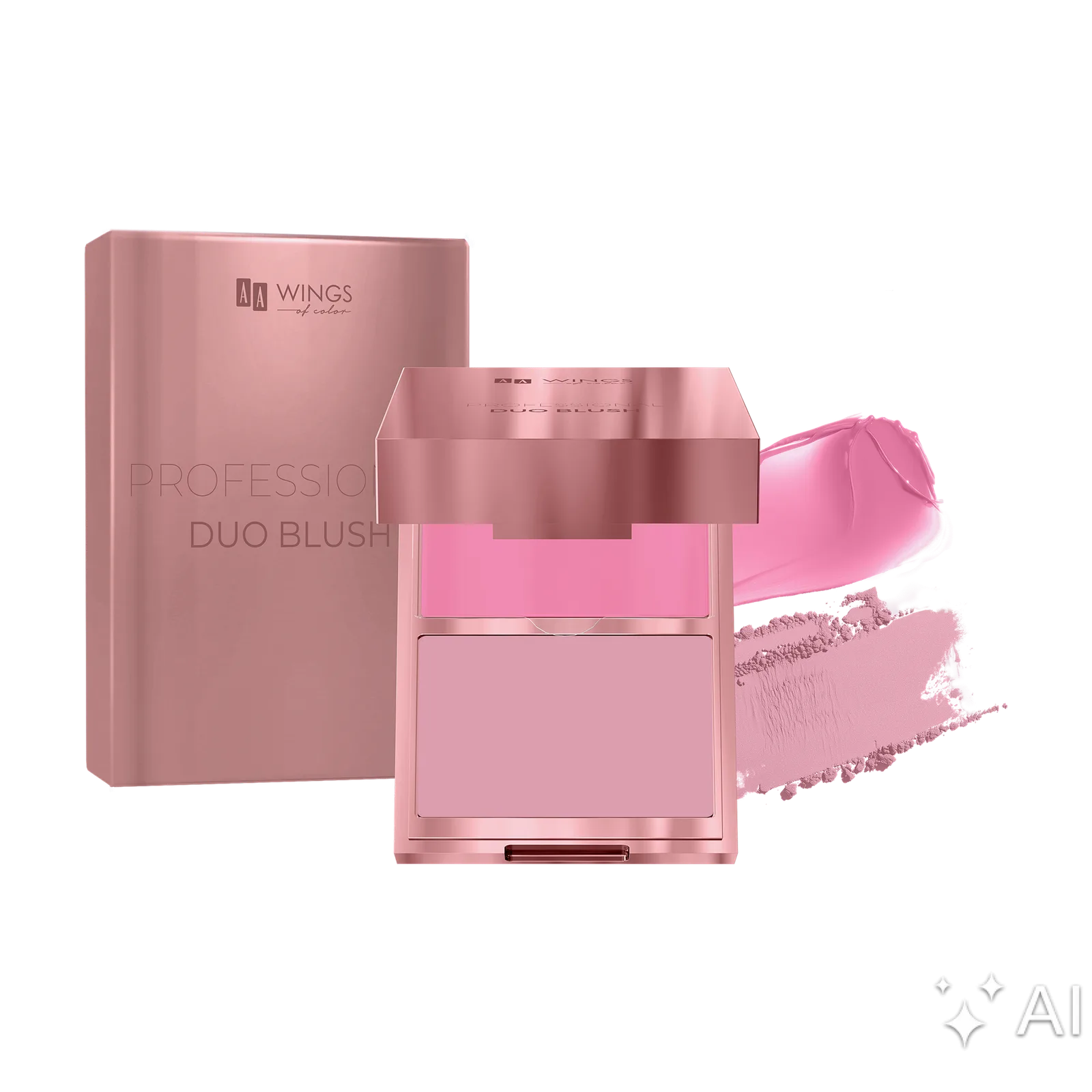 AA Wings Of Color Professional Duo Blush Blush 2 en 1 03 Sugar Pink 3 g + 4 g