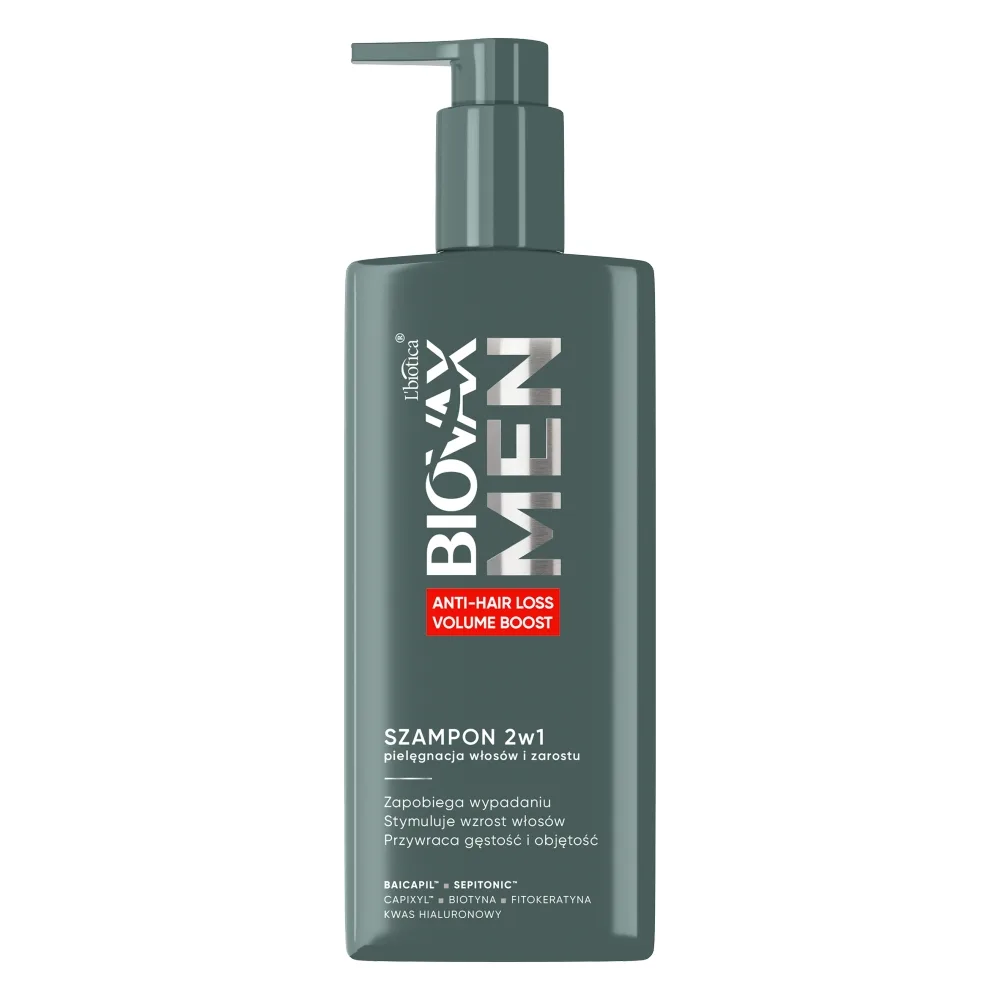 Biovax Men Anti Hair-Loss & Volume Shampooing 2 en 1 pour cheveux et barbe