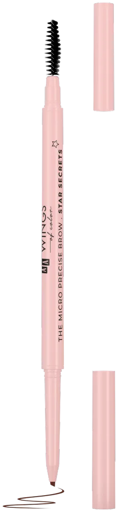 AA WINGS OF COLOR Star Secrets The Micro Precise Brow Crayon à sourcils 02 Warm Brown 0,06 g