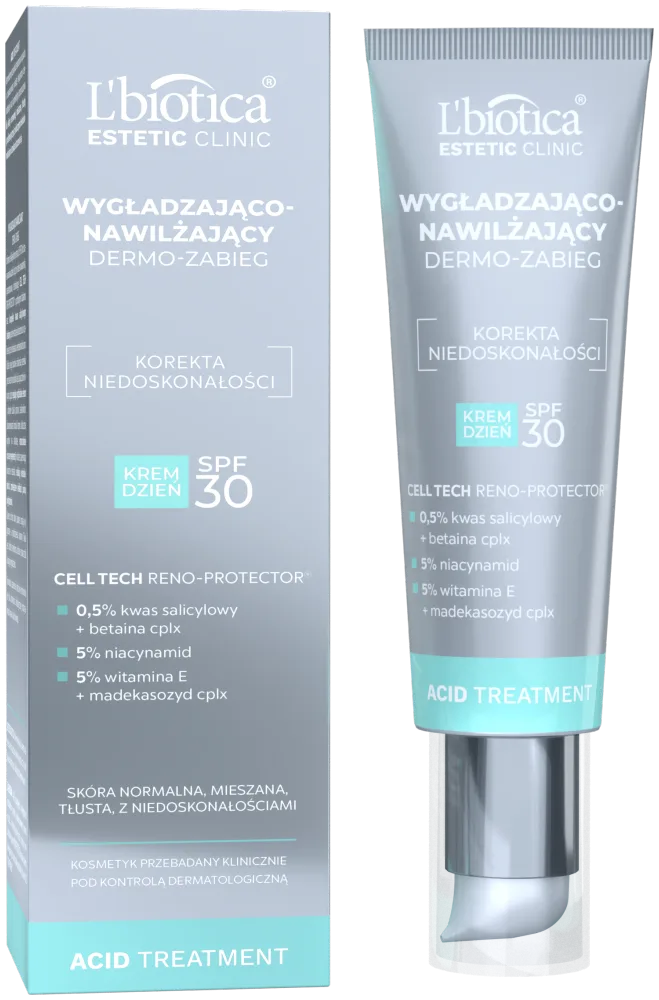 L'BIOTICA Estetic Clinic ACID Treatment Dermo-soin lissant et hydratant : crème de jour SPF30 35 ml