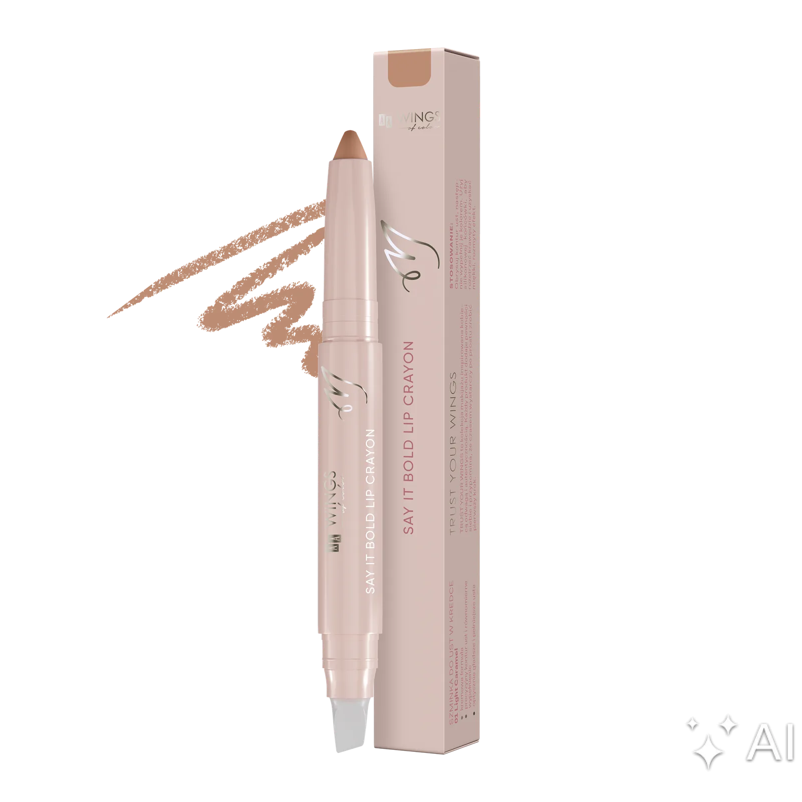 AA Wings Of Color Trust Your Wings Say It Bold Lip Crayon Rouge à lèvres en crayon 01 Light Caramel 1,2 g