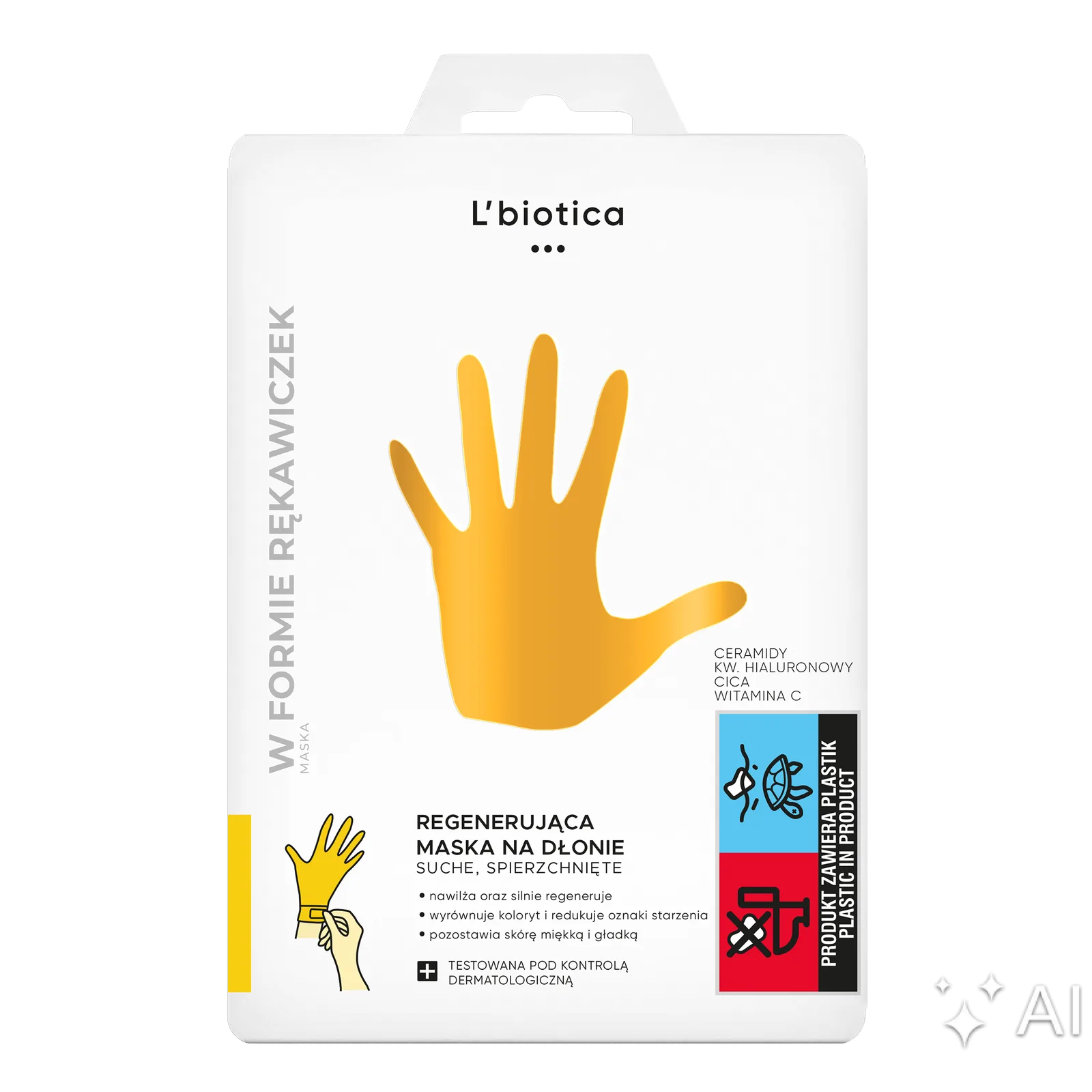 L’Biotica Masque régénérant pour les mains sous forme de gants 1 paire