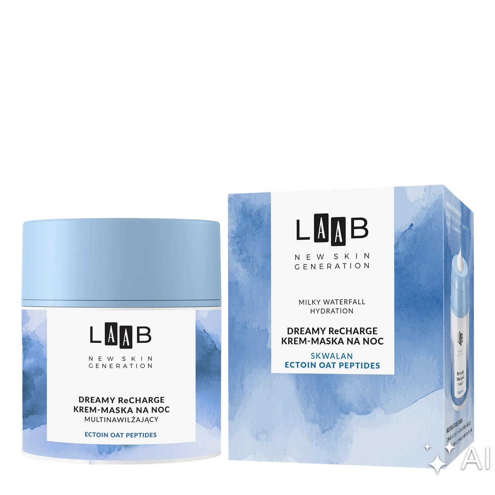 AA LAAB Milky Waterfall Hydration Dreamy Recharge Crème-masque de nuit 50 ml