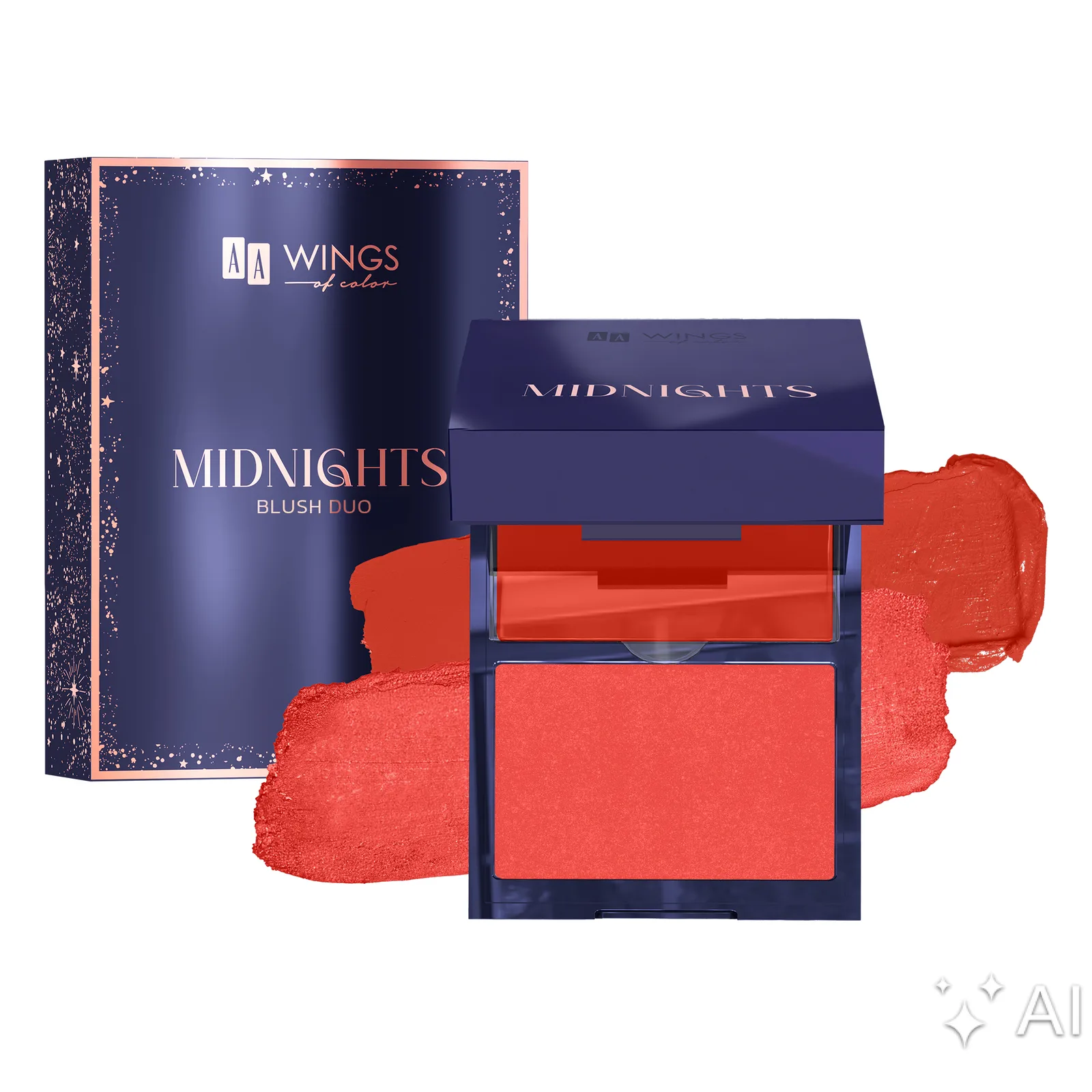 AA Wings Of Color Midnights Duo de blush 03 Burning Sky 3,2 g + 4 g