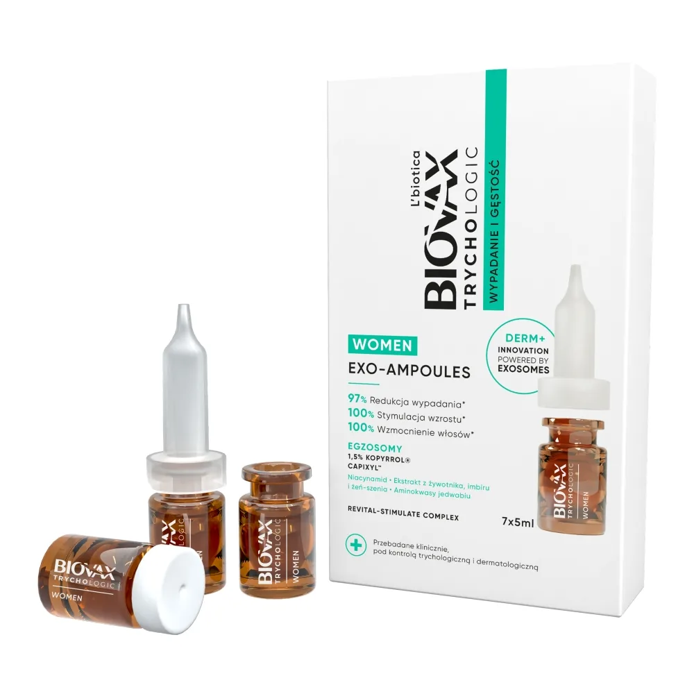 L'biotica Biovax Trychologic Exo-Ampoules Cure anti-chute et densité pour femmes 7 ampoules x 5 ml