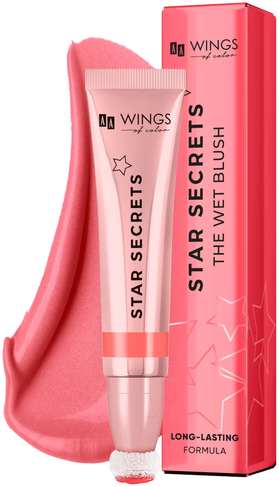 AA WINGS OF COLOR Star Secrets The Wet Blush Blush crème illuminateur 02 Strawberry Pink 13 ml