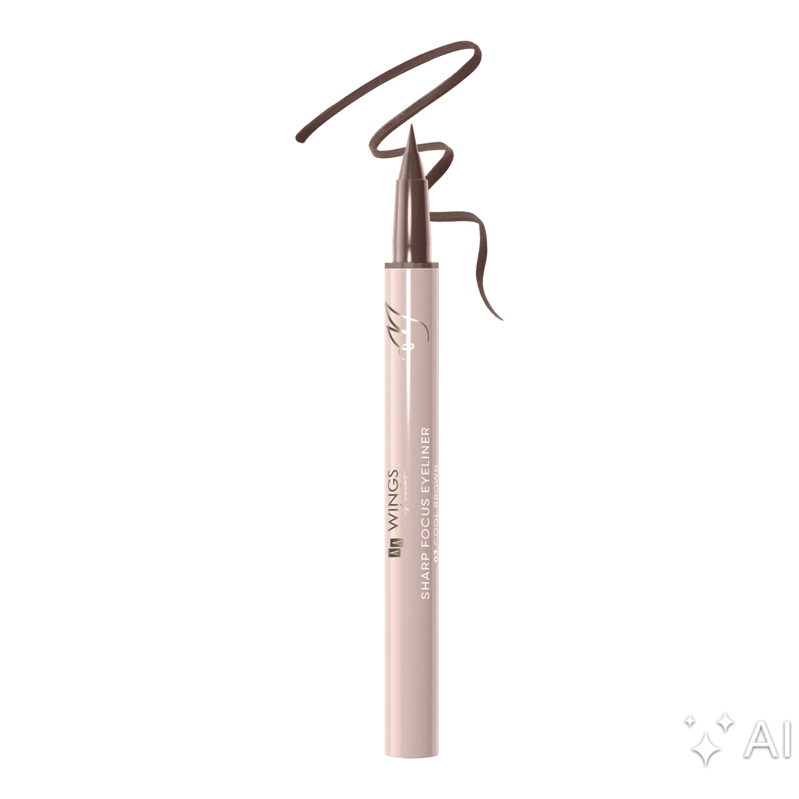 AA Wings Of Color Trust Your Wings Sharp Focus Eyeliner précis en feutre 03 Cool Brown 0,55 ml