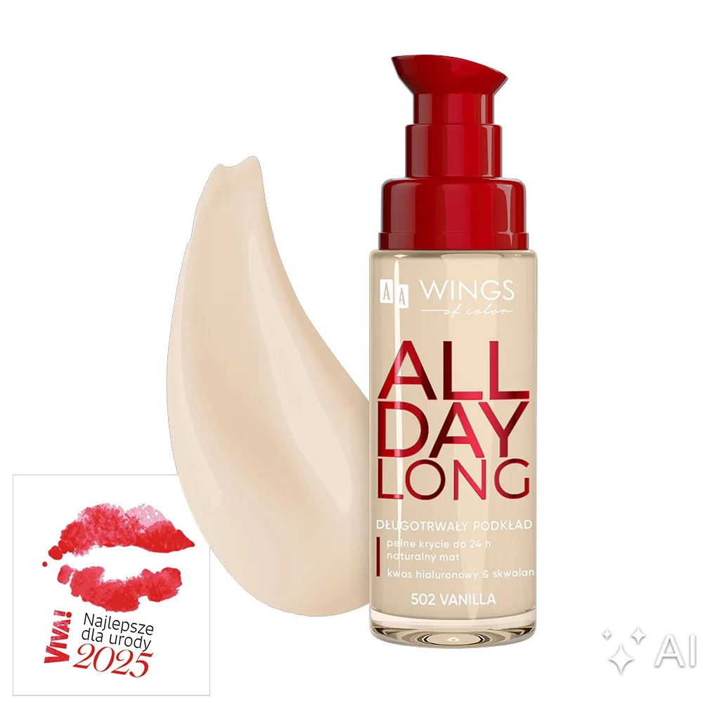 AA Wings of Color All Day Long Fond de teint longue tenue 502 Vanilla 30 ml