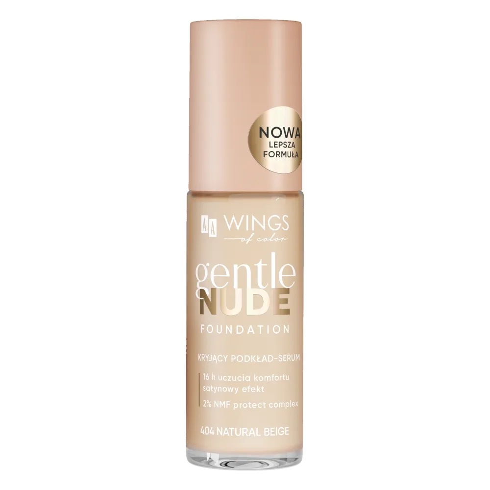 AA WINGS OF COLOR Gentle Nude Foundation Fond de teint-sérum couvrant 404 Natural Beige 30 ml