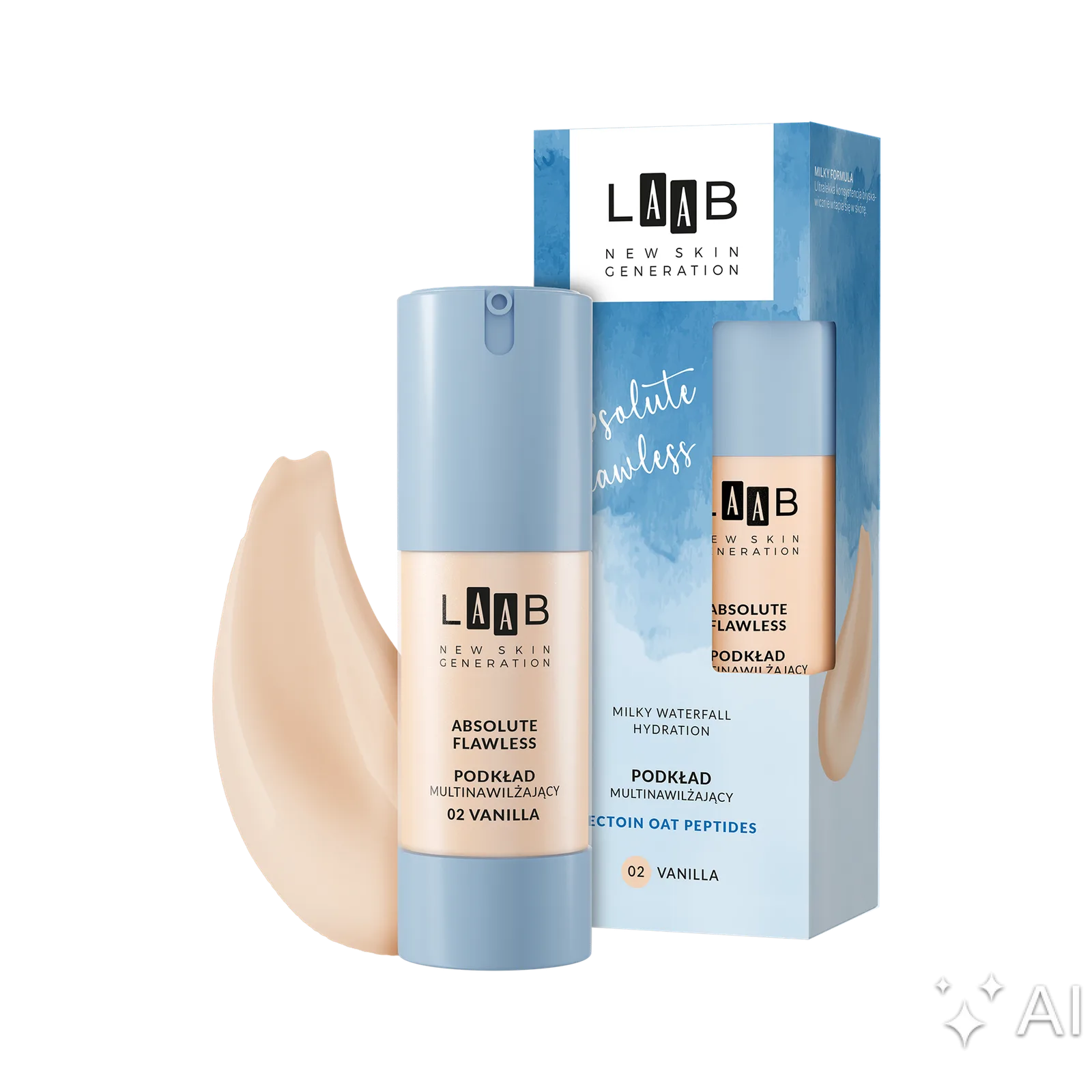 AA LAAB Milky Waterfall Hydration Absolute Flawless Fond de teint multi-hydratant 02 Vanilla 30 ml