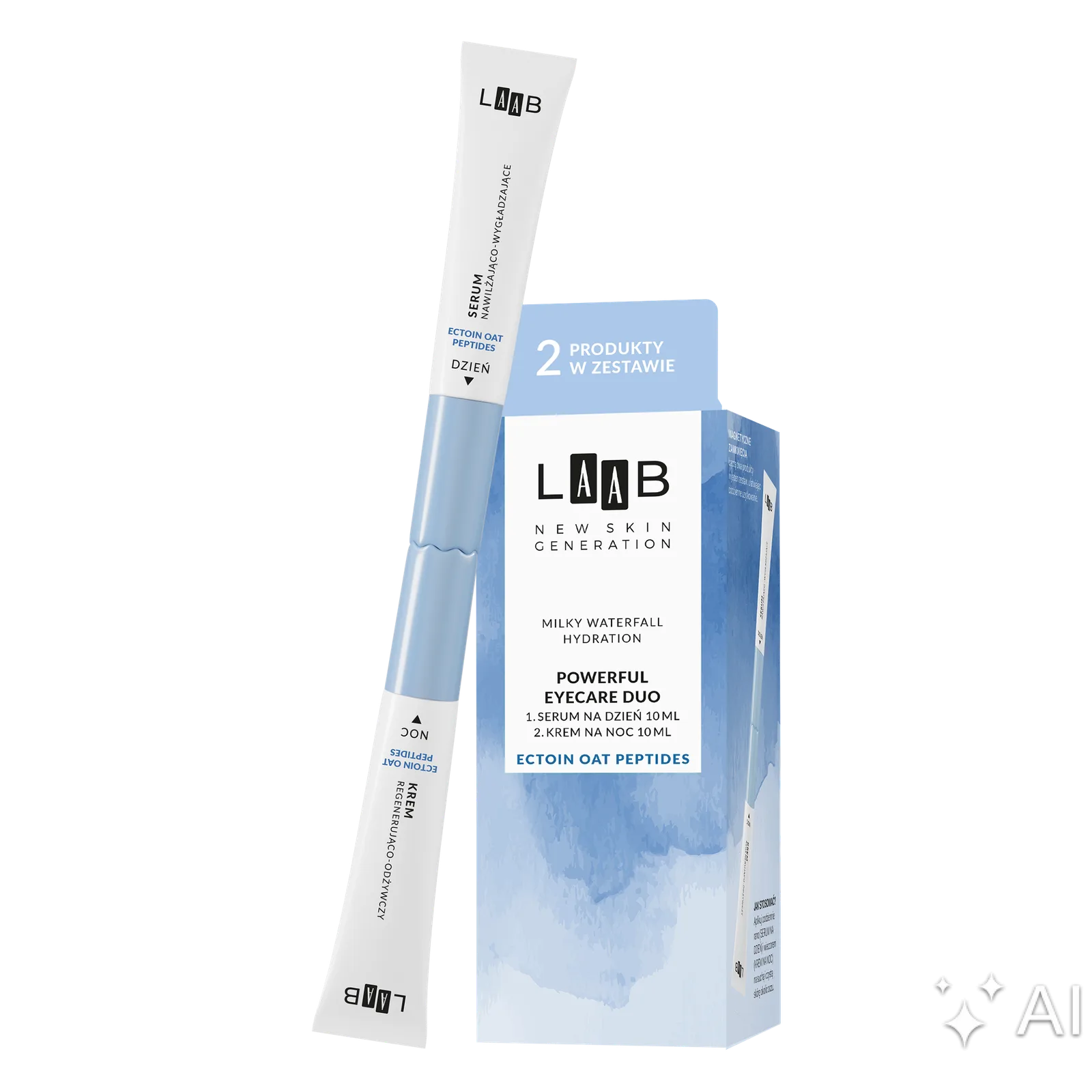 AA LAAB Milky Waterfall Hydration Powerfull Eyecare Duo Sérum de jour + Crème de nuit 2 x 10 ml