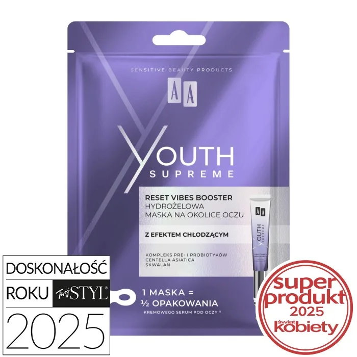 AA Youth Supreme Boost The Vibe Masque hydrogel rafraîchissant pour le contour des yeux 1 pièce
