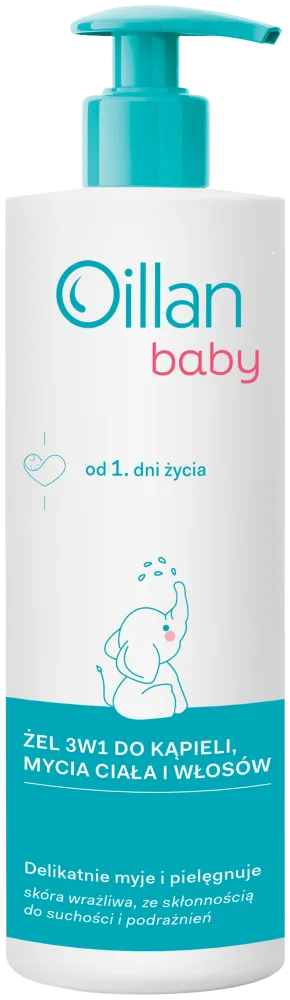 OILLAN Baby Gel 3-en-1 pour le bain, le corps et les cheveux 400 ml