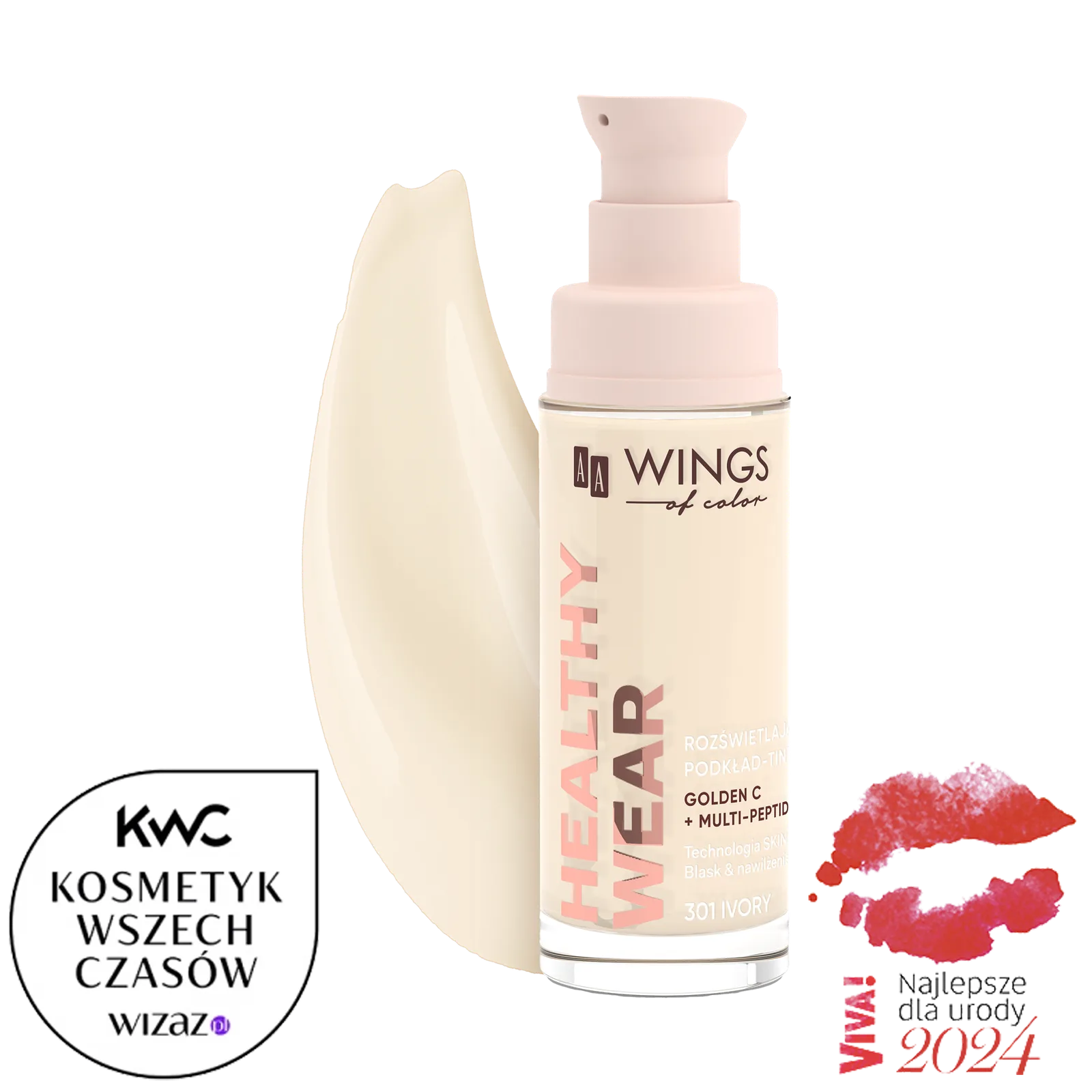 AA WINGS OF COLOR Healthy Wear Fond de teint-tint illuminateur 301 Ivory 30 ml